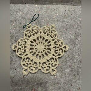 Elegant Cream Snowflake Ornament